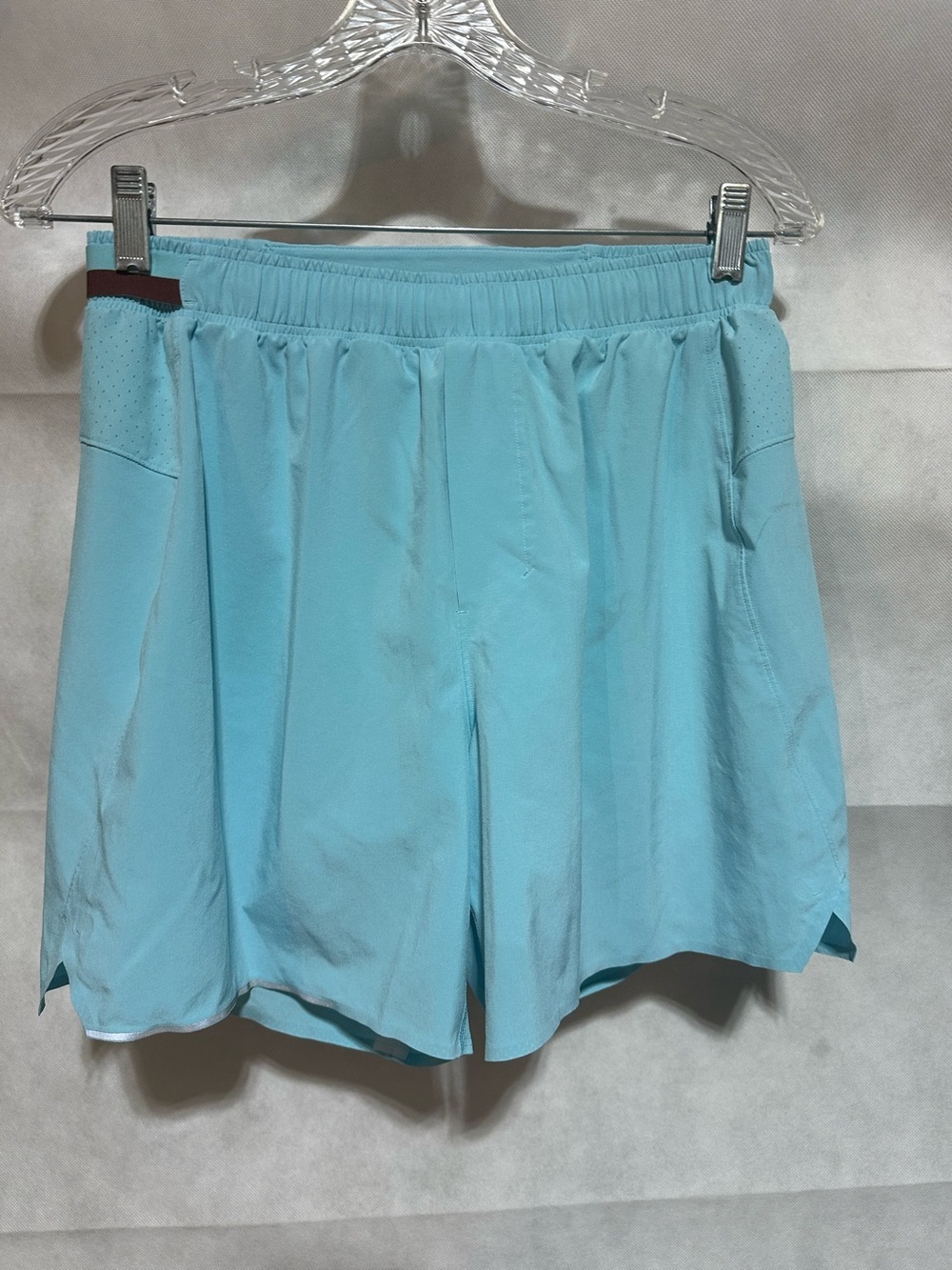 Lululemon Surge Lined 6” Shorts Men’s M Blue Reflective Training Running Gym EUC